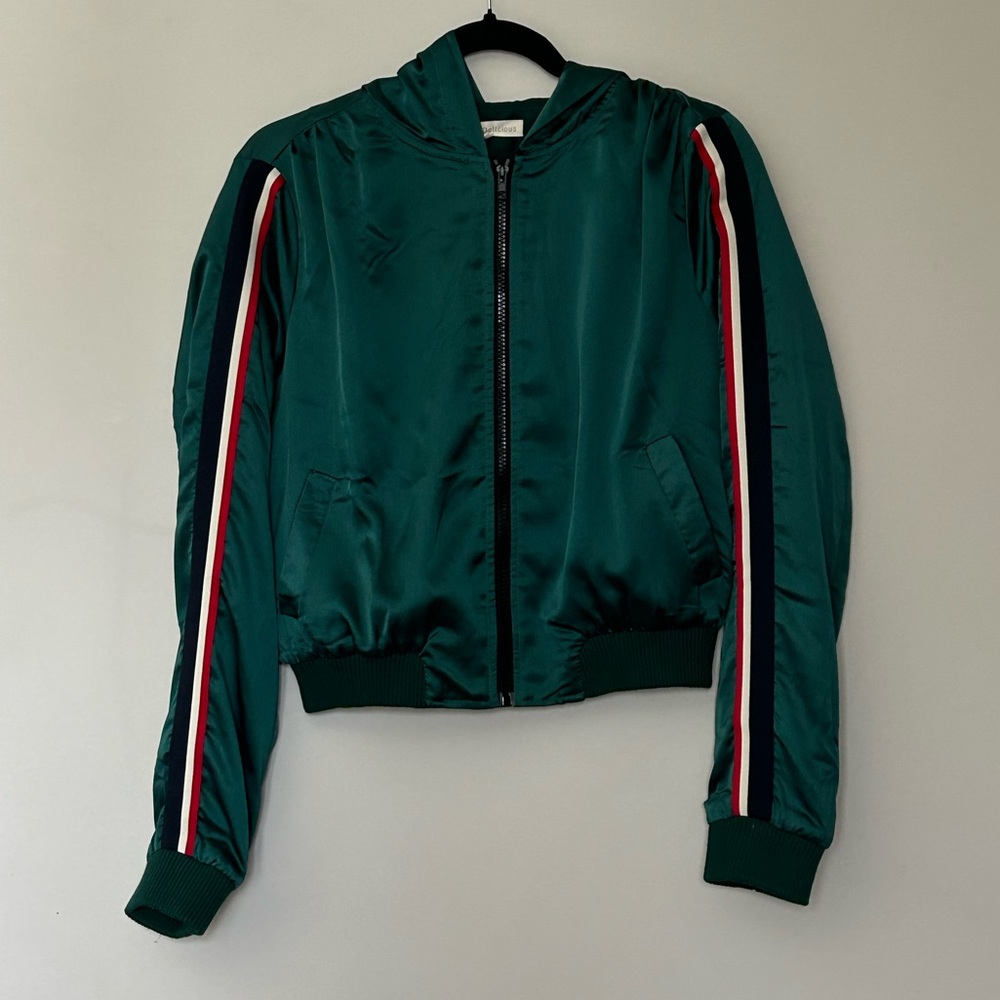 Sporty satin jacket